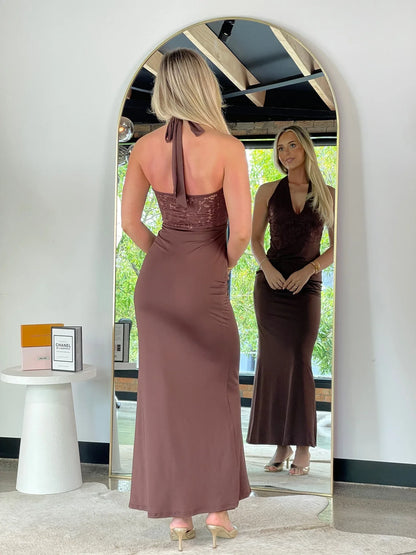 Martina Maxi Dress Brown - 962 - G13