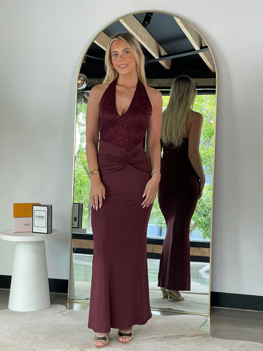 Martina Maxi Dress Wine - 962 - G13