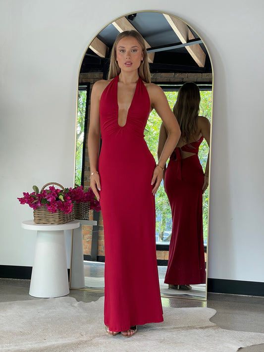 Belle Maxi Dress Red -2335