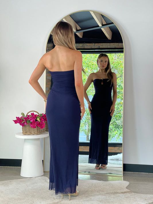 Tara Maxi Dress Navy - 128597