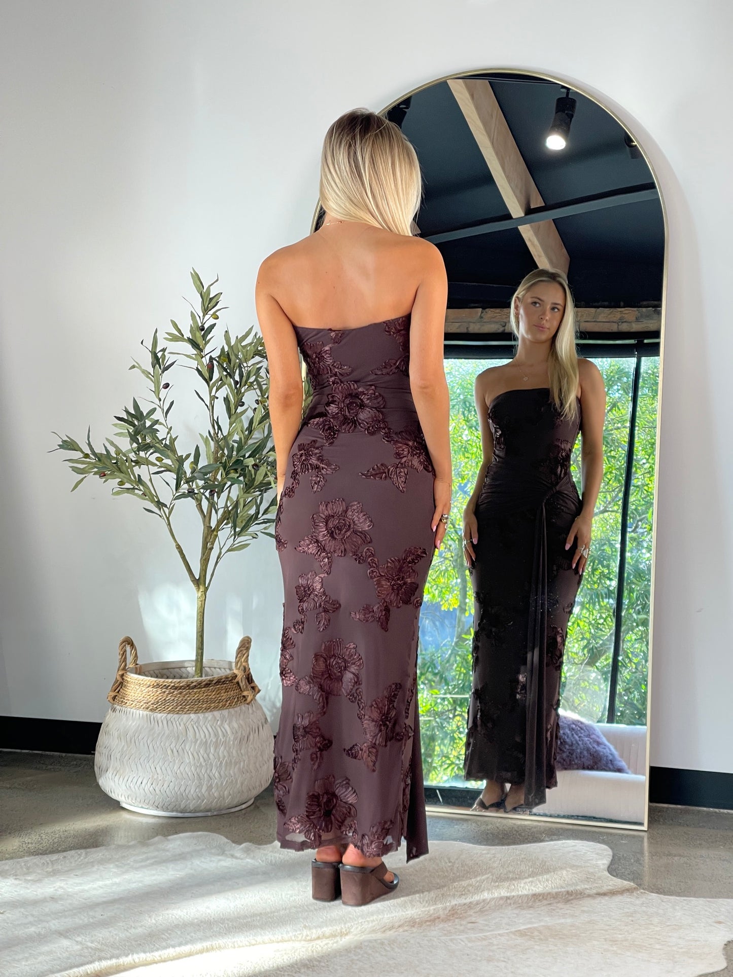 Gabriella Maxi Dress Brown - 130361