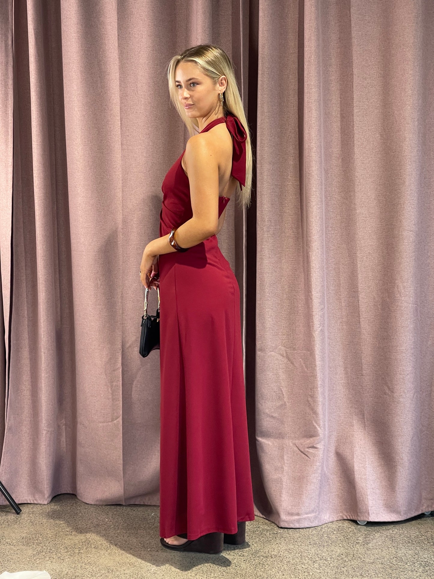 Tess Maxi Dress Burgundy - 131119
