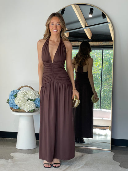 Kyana Maxi Dress Brown - 131213