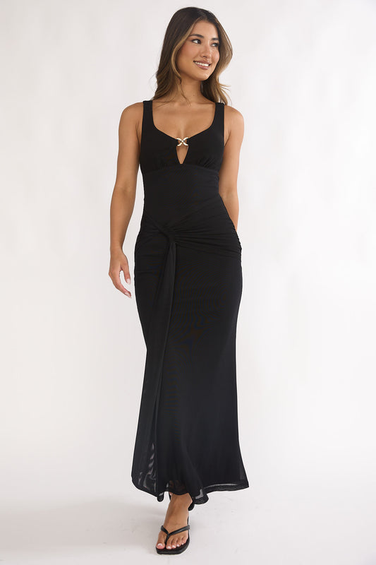 Aiko Maxi Dress Black - 0275