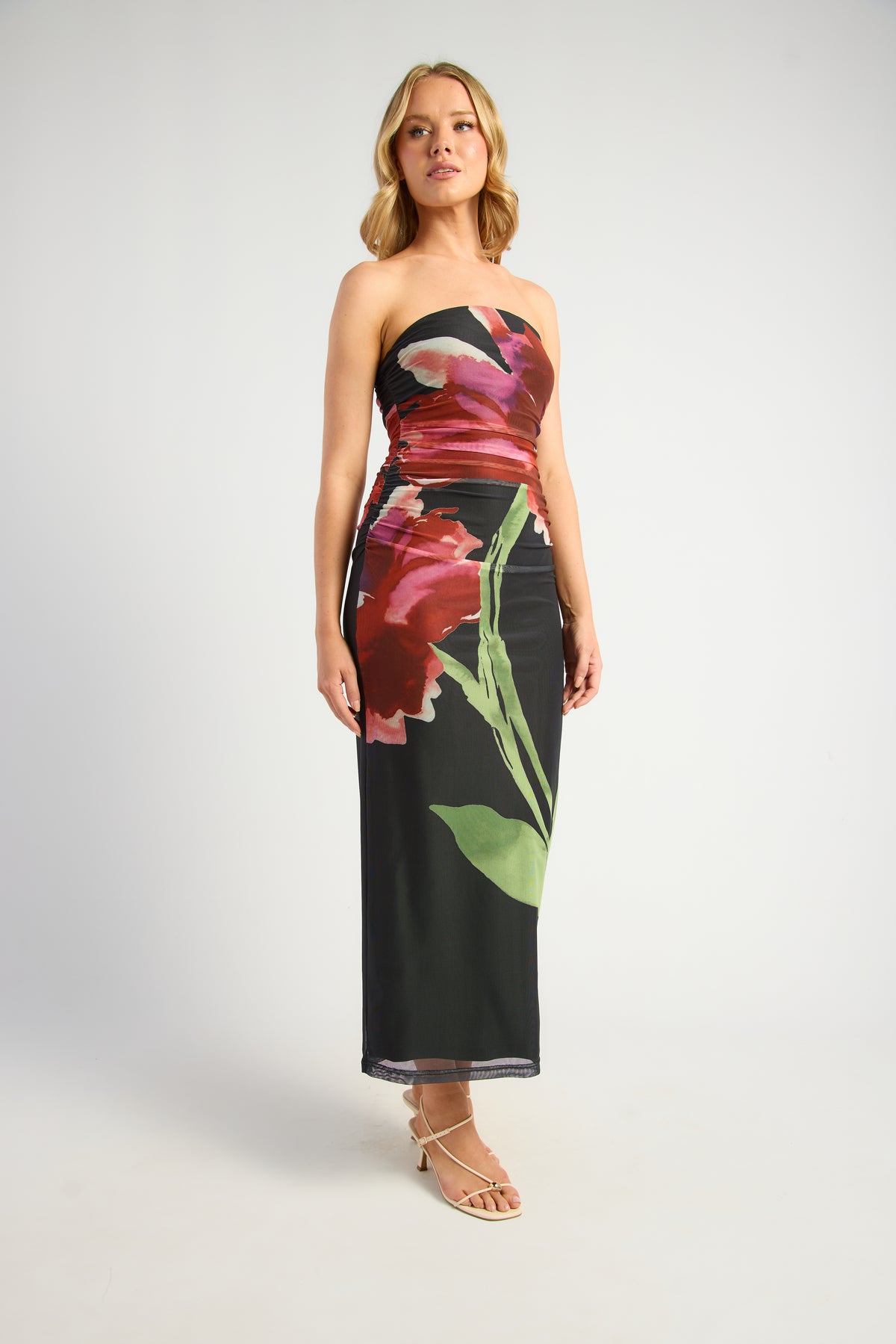 Glenda Floral Dress Black - 1734
