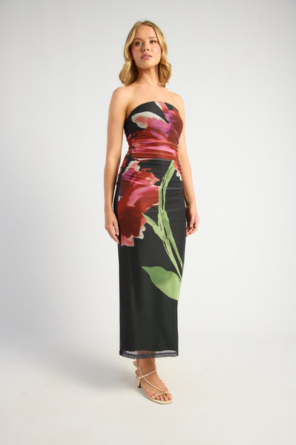 Glenda Floral Dress Black - 1734
