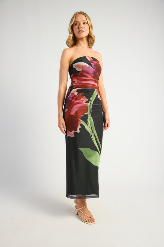 Glenda Floral Dress Black - 1734