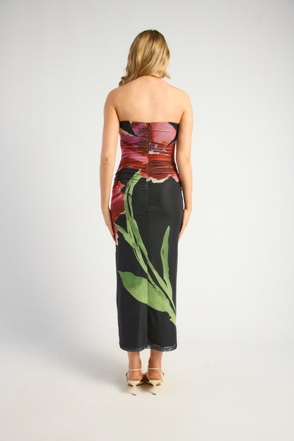 Glenda Floral Dress Black - 1734