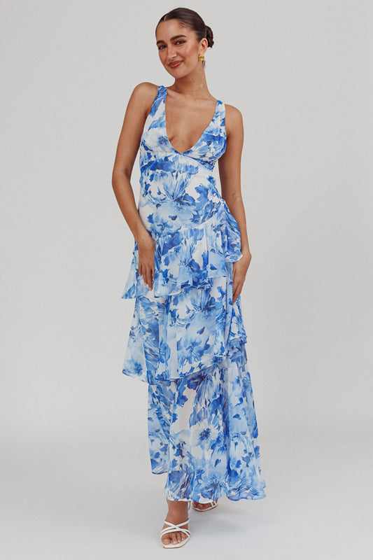 Princess Maxi Dress - Blue 0245