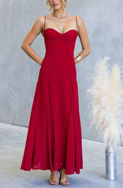 Rosa Maxi Dress Red - 1063