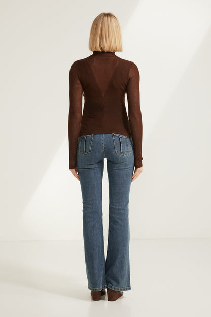 Angela Rolla Fit Flare Denim Jeans - 3622