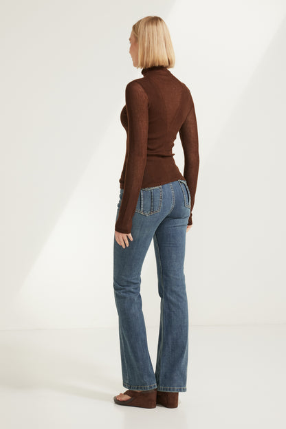 Angela Rolla Fit Flare Denim Jeans - 3622