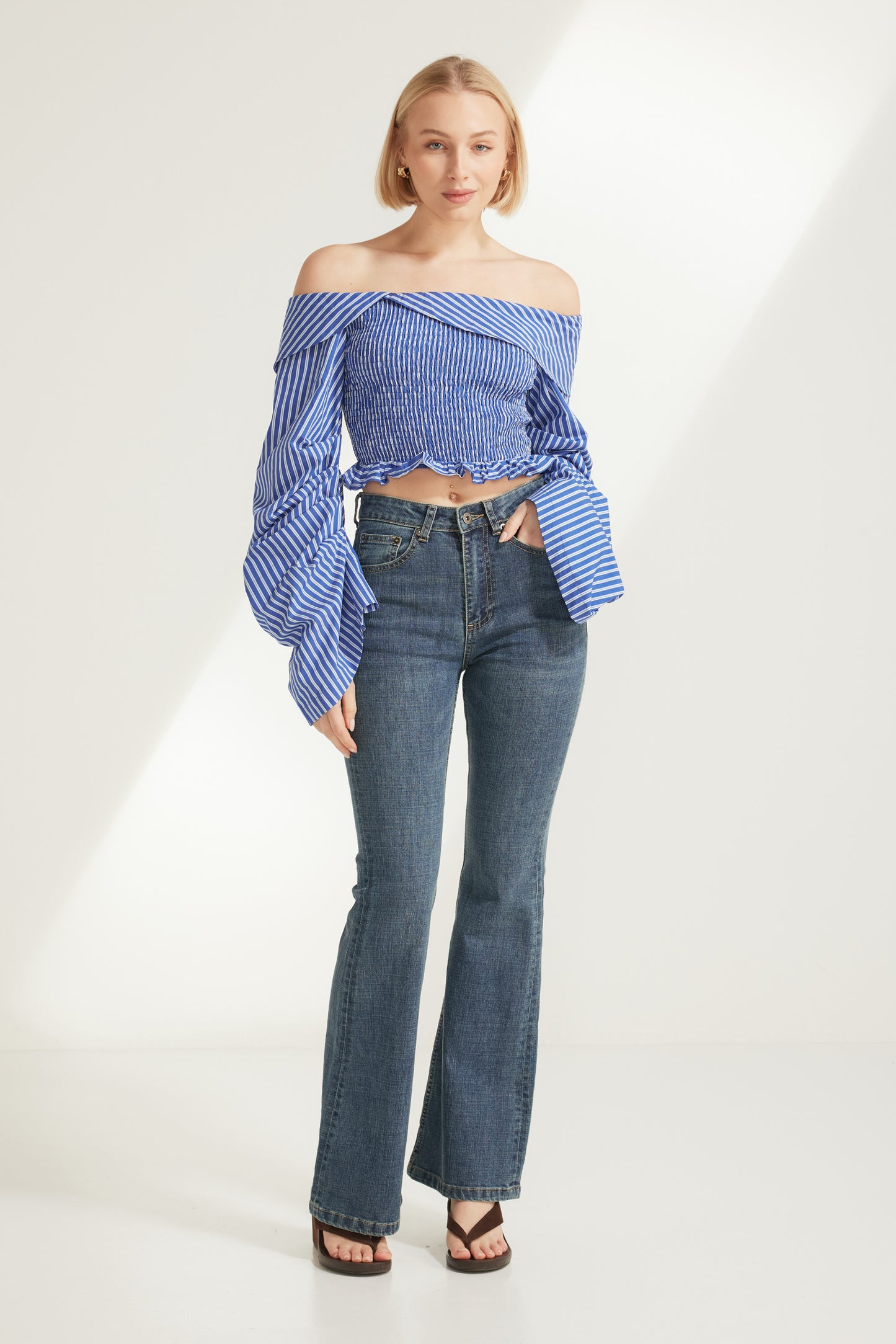 Angela Rolla Fit Flare Denim Jeans - 3622