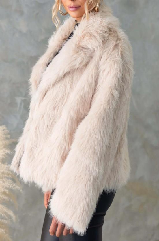 Jodi Cream Fur Jacket -0025