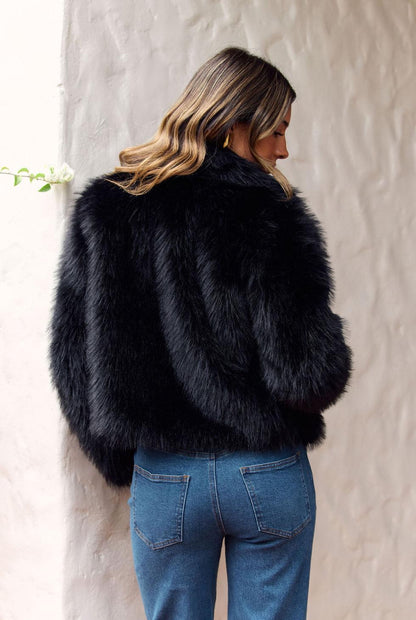 Jodi Black Fur Jacket -0025