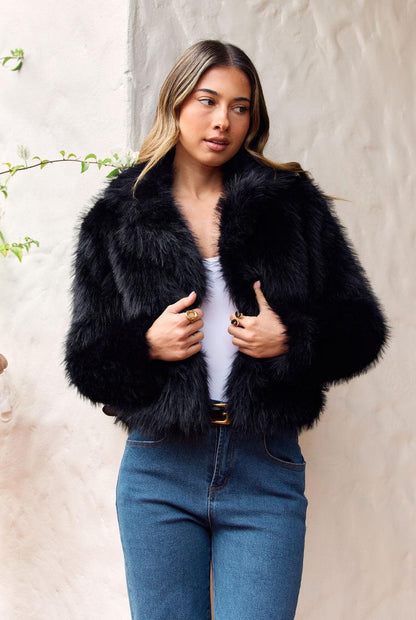 Jodi Black Fur Jacket -0025