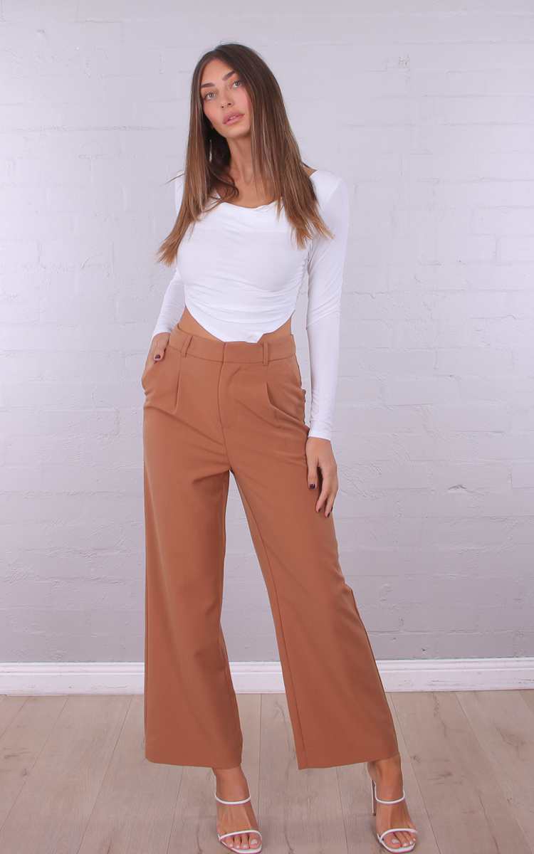 Mila Crown Neck Top White 3355 image 3