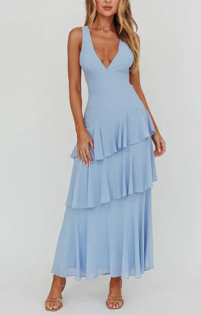 Princess Maxi Dress Baby Blue 0245 - G13